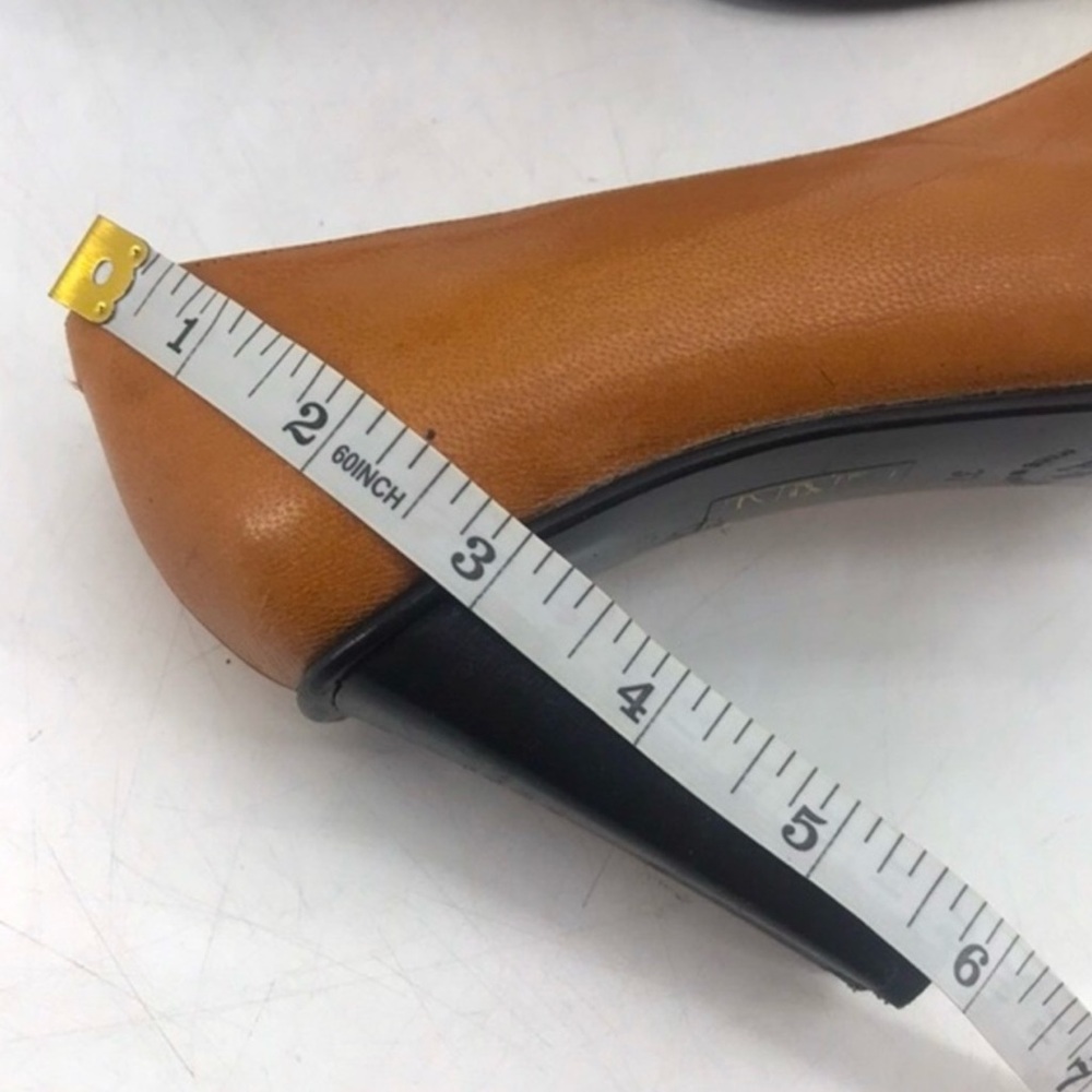 Vintage 90’s Genuine Leather Artisan Hand Crafted Square Toe Made In Italy Heels - Picture 15 of 15